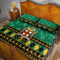 Personalised Jamaica Christmas Quilt Bed Set Jamaican Coat Of Arms Xmas Vibes - Wonder Print Shop