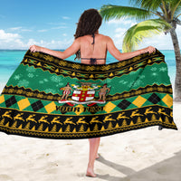 Personalised Jamaica Christmas Sarong Jamaican Coat Of Arms Xmas Vibes - Wonder Print Shop