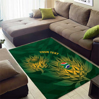 Custom South Africa Cricket Area Rug Go Champions Proteas - Wonder Print Shop
