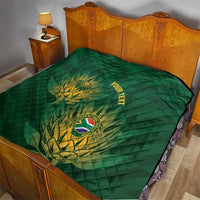 Custom South Africa Cricket Quilt Go Champions Proteas - Wonder Print Shop