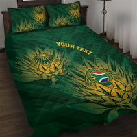 Custom South Africa Cricket Quilt Bed Set Go Champions Proteas - Wonder Print Shop
