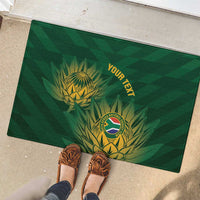 Custom South Africa Cricket Rubber Doormat Go Champions Proteas - Wonder Print Shop