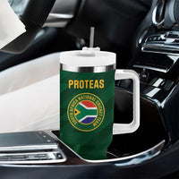 Custom South Africa Cricket Tumbler With Handle Go Champions Proteas - Wonder Print Shop