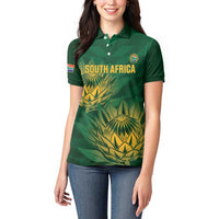 Custom South Africa Cricket Women Polo Shirt Go Champions Proteas - Wonder Print Shop