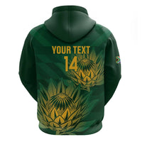 Custom South Africa Cricket Zip Hoodie Go Champions Proteas - Wonder Print Shop