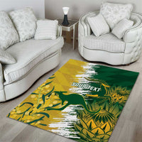 Custom Australia And South Africa Cricket Area Rug Aussies Proteas Together - Wonder Print Shop