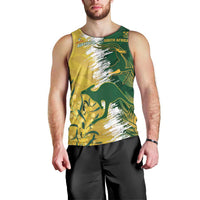 Custom Australia And South Africa Cricket Men Tank Top Aussies Proteas Together - Wonder Print Shop