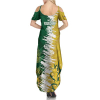 Custom Australia And South Africa Cricket Summer Maxi Dress Aussies Proteas Together - Wonder Print Shop