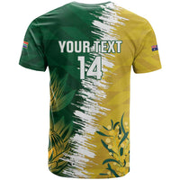 Custom Australia And South Africa Cricket T Shirt Aussies Proteas Together - Wonder Print Shop