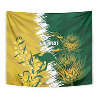 Custom Australia And South Africa Cricket Tapestry Aussies Proteas Together - Wonder Print Shop