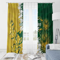 Custom Australia And South Africa Cricket Window Curtain Aussies Proteas Together - Wonder Print Shop