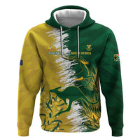 Custom Australia And South Africa Cricket Zip Hoodie Aussies Proteas Together - Wonder Print Shop