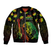 Jamaica Legend Bob Day Bomber Jacket One Love Jamaican Reggae African Pattern - Wonder Print Shop
