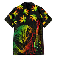 Jamaica Legend Bob Day Family Matching Off Shoulder Long Sleeve Dress and Hawaiian Shirt One Love Jamaican Reggae African Pattern - Wonder Print Shop