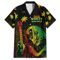 Jamaica Legend Bob Day Family Matching Short Sleeve Bodycon Dress and Hawaiian Shirt One Love Jamaican Reggae African Pattern - Wonder Print Shop