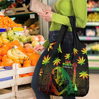 Jamaica Bob Marley Day Grocery Bag One Love Jamaican Reggae African Pattern