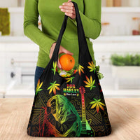 Jamaica Bob Marley Day Grocery Bag One Love Jamaican Reggae African Pattern