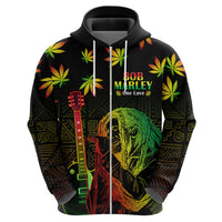 Jamaica Legend Bob Day Hoodie One Love Jamaican Reggae African Pattern - Wonder Print Shop