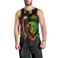 Jamaica Legend Bob Day Men Tank Top One Love Jamaican Reggae African Pattern - Wonder Print Shop