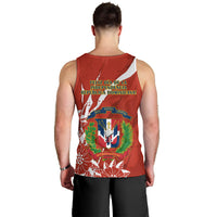 Dominican Republic Independence Day Men Tank Top Coat Of Arms With Bayahibe Rose - Wonder Print Shop