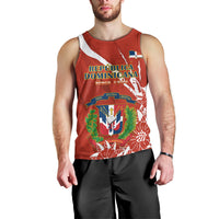 Dominican Republic Independence Day Men Tank Top Coat Of Arms With Bayahibe Rose - Wonder Print Shop