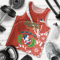 Dominican Republic Independence Day Men Tank Top Coat Of Arms With Bayahibe Rose - Wonder Print Shop