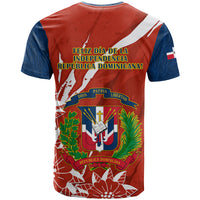 Dominican Republic Independence Day T Shirt Coat Of Arms With Bayahibe Rose - Wonder Print Shop