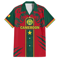 Custom Cameroon Football Family Matching Short Sleeve Bodycon Dress and Hawaiian Shirt 2024 African Nations Go Champions Lion Style - Wonder Print Shop
