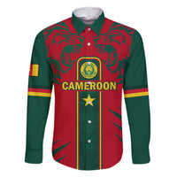 Custom Cameroon Football Family Matching Short Sleeve Bodycon Dress and Hawaiian Shirt 2024 African Nations Go Champions Lion Style - Wonder Print Shop