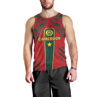 Custom Cameroon Football Men Tank Top 2024 African Nations Go Champions Lion Style - Wonder Print Shop