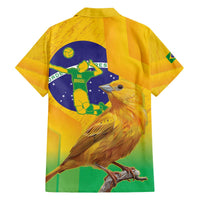 Brasil Volleyball Family Matching Off The Shoulder Long Sleeve Dress and Hawaiian Shirt Go Champions Canario-da-terra