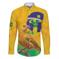 Brasil Volleyball Family Matching Puletasi and Hawaiian Shirt Go Champions Canario-da-terra