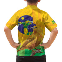 Brasil Volleyball Family Matching Tank Maxi Dress and Hawaiian Shirt Go Champions Canario-da-terra