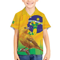 Brasil Volleyball Family Matching Tank Maxi Dress and Hawaiian Shirt Go Champions Canario-da-terra