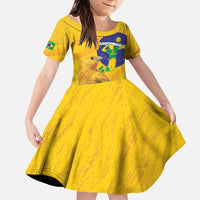 Brasil Volleyball Kid Short Sleeve Dress Go Champions Canario-da-terra