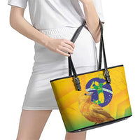 Brasil Volleyball Leather Tote Bag Go Champions Canario-da-terra