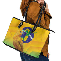 Brasil Volleyball Leather Tote Bag Go Champions Canario-da-terra
