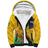 Brasil Volleyball Sherpa Hoodie Go Champions Canario-da-terra - Wonder Print Shop