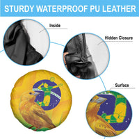 Brasil Volleyball Spare Tire Cover Go Champions Canario-da-terra - Wonder Print Shop