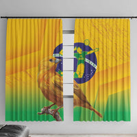 Brasil Volleyball Window Curtain Go Champions Canario-da-terra - Wonder Print Shop