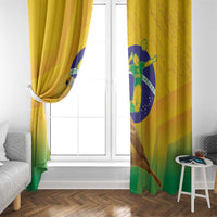 Brasil Volleyball Window Curtain Go Champions Canario-da-terra - Wonder Print Shop