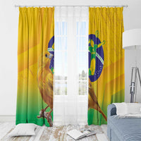 Brasil Volleyball Window Curtain Go Champions Canario-da-terra - Wonder Print Shop