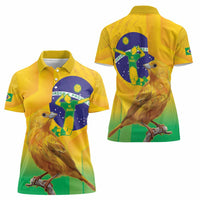 Brasil Volleyball Women Polo Shirt Go Champions Canario-da-terra - Wonder Print Shop