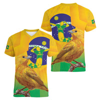 Brasil Volleyball Women V-Neck T-Shirt Go Champions Canario-da-terra - Wonder Print Shop