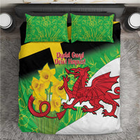 Wales Saint David's Day Bedding Set Welsh Dragon Dydd Gwyl Dewi Hapus!