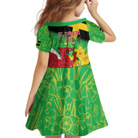 Wales Saint David's Day Family Matching Off Shoulder Maxi Dress and Hawaiian Shirt Welsh Dragon Dydd Gwyl Dewi Hapus!