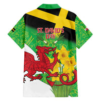 Wales Saint David's Day Family Matching Off Shoulder Maxi Dress and Hawaiian Shirt Welsh Dragon Dydd Gwyl Dewi Hapus!