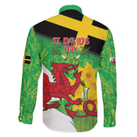 Wales Saint David's Day Family Matching Off Shoulder Maxi Dress and Hawaiian Shirt Welsh Dragon Dydd Gwyl Dewi Hapus!