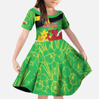 Wales Saint David's Day Family Matching Short Sleeve Bodycon Dress and Hawaiian Shirt Welsh Dragon Dydd Gwyl Dewi Hapus!