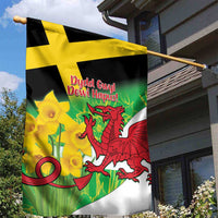 Wales Saint David's Day Garden Flag Welsh Dragon Dydd Gwyl Dewi Hapus!